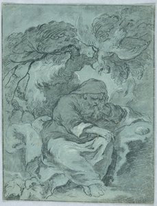 St. Paul the Hermit için çalışma by Unknown artist