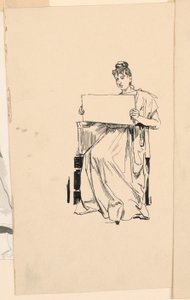 Genç Bir Kadının Çalışması by Unknown artist
