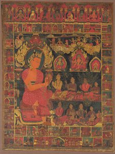Mücevherli Buda Vaazı ile Thangka by Unknown artist
