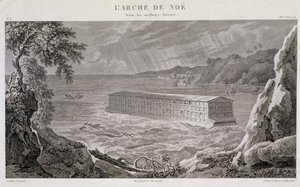Tufan Altındaki Noe Kemeri - Fortier ve Bovinet tarafından yapılan gravür by Unknown artist