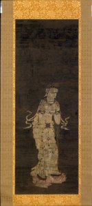Bodhisattva Seishi, Amida Üçlüsünün Yaklaşımı triptiğinden by Unknown artist