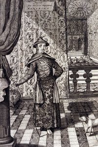 Çin İmparatoru ve Tatarların Yüce Hükümdarı - Çin imparatoru Kangxi (1652-1722) Qing hanedanı, Athanasius Kircher (1601-1680) tarafından “Çin Monumentis, qua sacris qua profanis”” 1667 - Çin İmparatoru Kangxi (1652) -1722) Qing Hanedanlığı, by Unknown artist