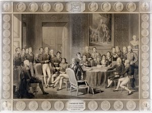 Viyana Kongresi. 1815 Viyana Kongresi. Alexander I, Çar; H.R.Stewart, Castlereagh; François I, Avusturya İmparatoru; Frederic William III, Prusya Kralı; Karl August, Hardenbergh Prensi; Wilhelm von Humboldt (Humboldt