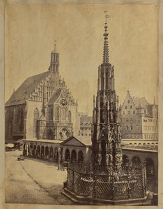 [Frauenkirche ve Schöner Brunnen, Nürnberg] by Unknown artist