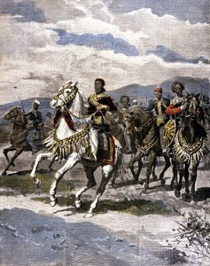 Etiyopya Kralı II. Menelik (1844 - 1913). İtalyan basınının hastalığı. by Unknown artist
