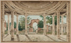 Delhi Camii ve Demir Sütun by Unknown artist