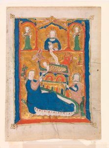 Tanrı Baba, Yusuf ve Melekler ile Doğuş by Unknown artist