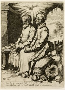 Dindar Yaşlı Çift by Unknown artist