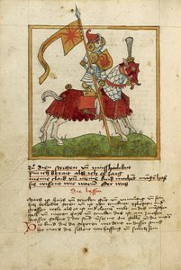At Sırtında Zırhlı Bir Şövalye Olarak Mars Gezegeni by Unknown artist