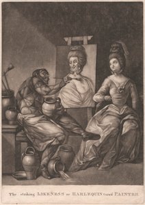 Çarpıcı Benzerlik veya Harlequin Turn'd Painter by Unknown artist