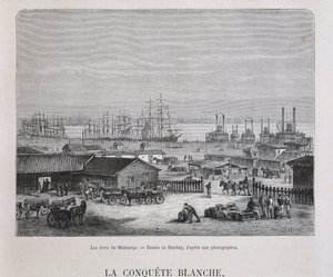 Mississippi kıyıları - “” Le tour du monde””, 2. sem. 1876 by Unknown artist