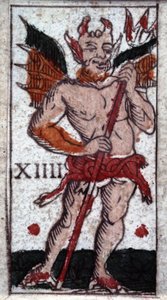 Şeytan. 18. yüzyıl tarot oyunu. Milano by Unknown artist