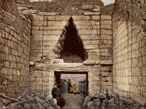 Heinrich Schliemann (1822-1890) liderliğindeki Miken kazıları - Mycenae