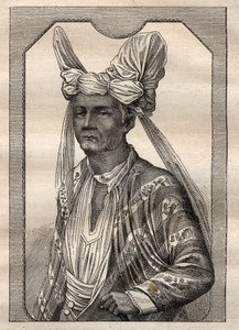 Kaptan Etienne Marchand (1755-1793) tarafından dünya çapında sefer (1790-1792): Timor adasının kralının portresi (Endonezya takımadaları) - “18. Yüzyılın Büyük Denizcileri” nden alınan çizim by Unknown artist