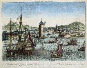 Havana limanı ve çevresindeki navigasyon - gravür by Unknown artist