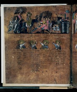 Mor Codex Rossanensis, 6. yüzyıl (el yazması) by Unknown artist