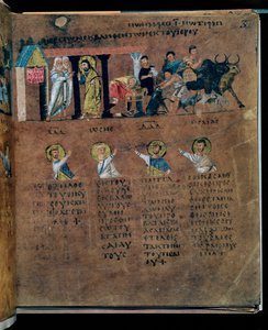 Mor Codex Rossanensis, 6. yüzyıl (el yazması) by Unknown artist