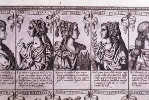 Sibiller: libyan, delphic, cumaean (gravür) by Unknown artist