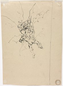 Bir Şövalye Tutan Üç Şeytan (verso) by Unknown artist