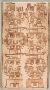 Dişli Başlı İki Tekstil Parçası by Unknown artist
