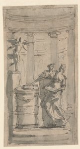 Bir Sunakta İki Vestal by Unknown artist