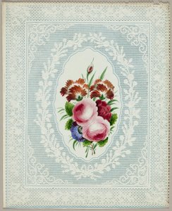 İsimsiz Sevgililer Günü (Dantel Üzerinde Çiçekler) by Unknown artist