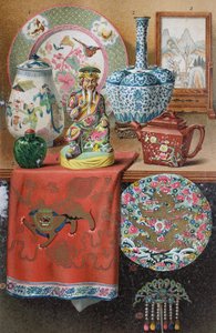 Çin sanatı ve dekorasyonunun çeşitli örnekleri by Unknown artist