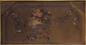 Bir niş içinde çiçek vazosu. 1769 ve 1789 yılları arasında (tuval üzerine yağlıboya) by Unknown artist