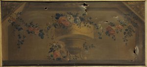 Bir niş içinde çiçek vazosu. 1769 ve 1789 yılları arasında (tuval üzerine yağlıboya) by Unknown artist