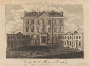 Piccadilly'deki York House'un görünümü by Unknown artist