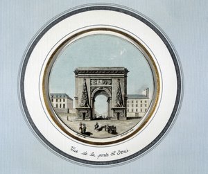 St Denis kapısının görünümü - gravür by Unknown artist