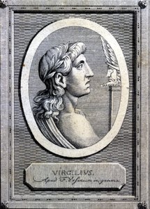 Virgil (70 - 19 BC), Latin şair. 18. yüzyıl gravürü. by Unknown artist