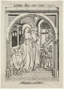Bakire ve Çocuk, Abbot Ludwig Kneeling by Unknown artist
