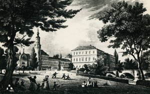 Weimar Şehir Kalesi, gravür, Almanya by Unknown artist