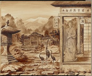 [Japon ortamında kadın] by Unknown artist