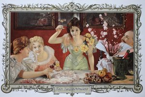 Bir partide birlikte kokteyl içen kadınlar by Unknown artist
