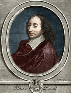 Blaise Pascal (1623-1662), Fransız fizikçi, matematikçi ve yazar portresi. by Unknown artist