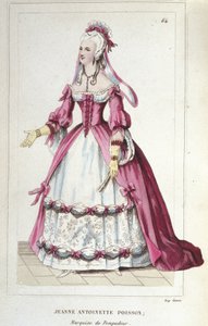 Jeanne-Antoinette Poisson, Pompadour Markizi (Madame de Pompadour olarak bilinir) portresi by Unknown artist