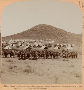 Royal Horse Artillery, Slingersfontein, Boer War, c.1899 (fotoğraf, stereoskopik) by Unknown photographer