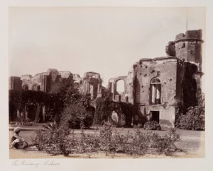 The Residency Lucknow, 1885 dolayları (sepya fotoğrafı) by Unknown photographer