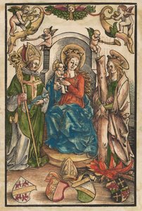 Aziz Ulrich ve Aziz Afra ile Madonna [recto], c. 1511.