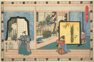 Perde 2 (Nidanme), "Sadık Hizmetçilerin İntikamı (Chusingura)" dizisinden by Utagawa Hiroshige