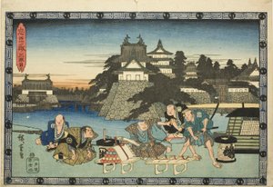 Perde 3 (Sandanme), "Sadık Hizmetçilerin İntikamı (Chusingura)" dizisinden by Utagawa Hiroshige