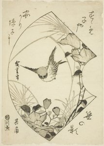 Sonbahar Çiçeği ve Serçe by Utagawa Hiroshige