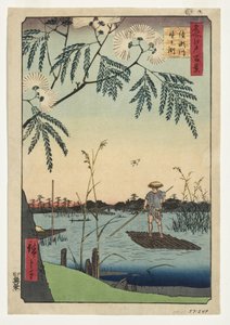 Ayase Nehri ve Kanegafuchi, 1857 (tahta blok)