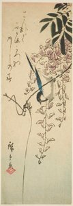 Wisteria üzerinde kuş by Utagawa Hiroshige
