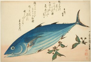 İsimsiz bir balık serisinden palamut ve saksafon by Utagawa Hiroshige
