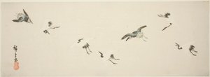 Vinçler uçuşta by Utagawa Hiroshige