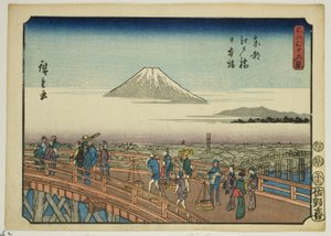 Doğu Başkentindeki Edo Köprüsü ve Nihon Köprüsü (Toto Edobashi Nihonbashi), "Fuji Dağı
