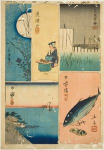 Eitai Köprüsü, Nihon Köprüsü, Susaki, Çiçek Bahçesi ve Dokan Tepesi (Eitaibashi, Nihonbashi, Susaki, Hanayashiki, Dokanyama), "Edo